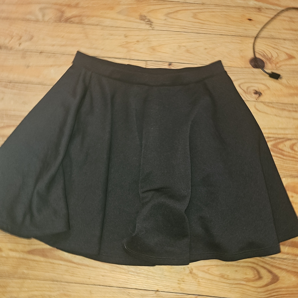 Everyday Black Skater Skirt with Flared Silhouette